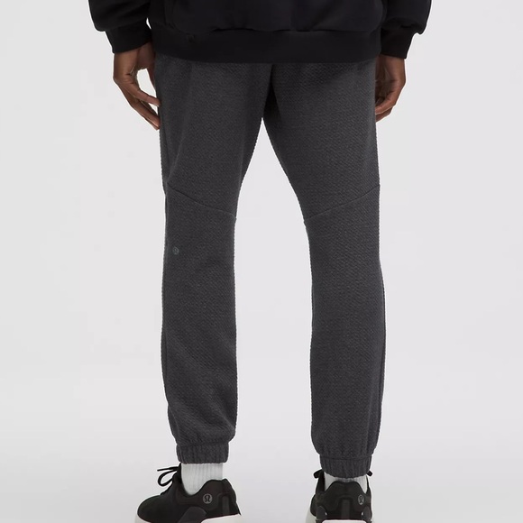 Lululemon Textured Double Knit Jogger Mens  S Gray Sweatpants Cotton - Picture 1 of 11